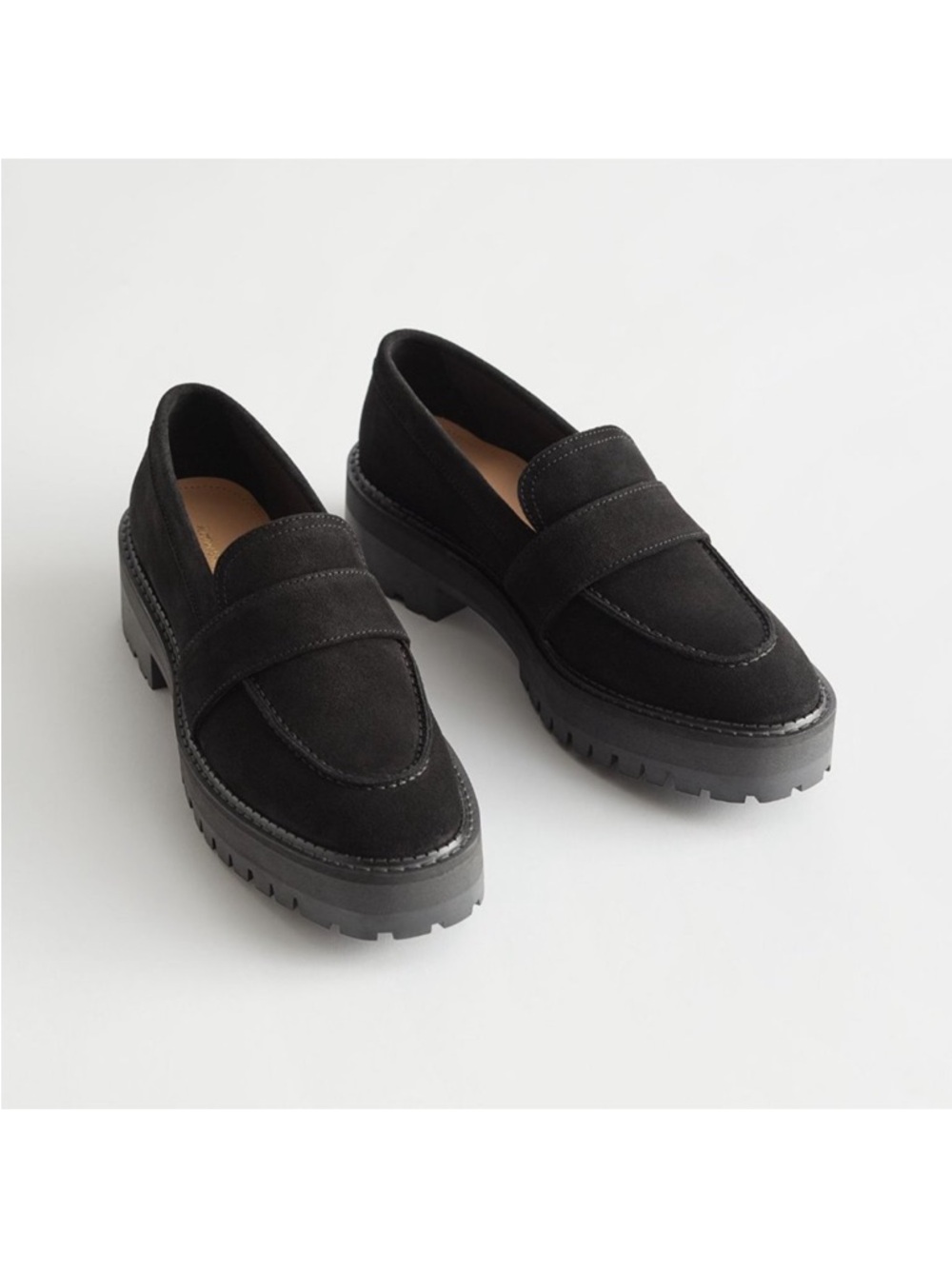 NEW & Other Stories Suede Chunky Leather Loafer Sz 40